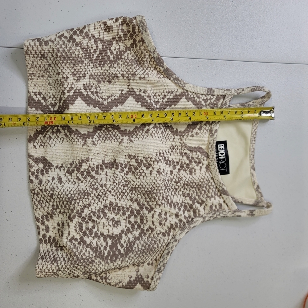 Beach Riot snake print ribbed crop Top - Picture 5 of 5